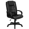 Flash Furniture Jessica LeatherSoft Swivel High Back Executive Office Chair, Black (GO5301BBKLEA)