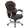 Flash Furniture Stella Ergonomic LeatherSoft Swivel High Back Executive Office Chair, Brown (GO901BN)