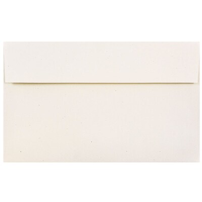 JAM Paper A10 Recycled Invitation Envelopes, 6 x 9.5, Milkweed Genesis, 25/Pack (3313)