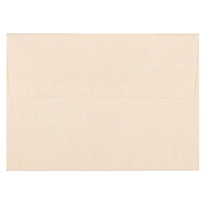 JAM Paper A6 Parchment Invitation Envelopes, 4.75 x 6.5, Natural Recycled, 50/Pack (34926I)