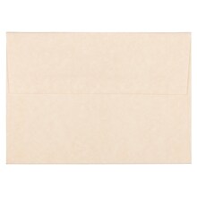 JAM Paper A6 Parchment Invitation Envelopes, 4.75 x 6.5, Natural Recycled, 25/Pack (34926)