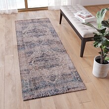 Flash Furniture Dana Collection Polyester 70 x 24 Rectangular Handmade Rug, Blue (RCRG1901626)