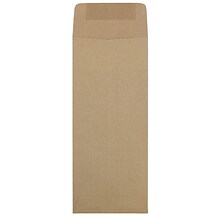 JAM Paper #11 Policy Business Envelopes, 4.5 x 10.375, Brown Kraft Paper Bag, 25/Pack (2119018855)