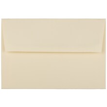 JAM Paper® A8 Foil Lined Invitation Envelopes, 5.5 x 8.125, Ecru with Gold Foil, 25/Pack (332417064)