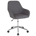 Flash Furniture Cortana Fabric Swivel Mid-Back Home and Office Chair, Dark Gray (DS8012LBDGYF)