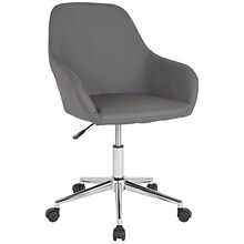 Flash Furniture Cortana LeatherSoft Swivel Mid-Back Home and Office Chair, Gray (DS8012LBGRY)