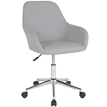 Flash Furniture Cortana Fabric Swivel Mid-Back Home and Office Chair, Light Gray (DS8012LBLTGF)