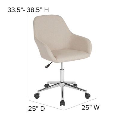 Flash Furniture Cortana Fabric Swivel Mid-Back Home and Office Chair, Beige (DS8012LBBGEF)