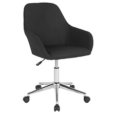 Flash Furniture Cortana Fabric Swivel Mid-Back Home and Office Chair, Black (DS8012LBBLKF)