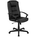 Flash Furniture Biscayne LeatherSoft Swivel High Back Padded Task Office Chair, Black (CH197051X000B