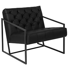 Flash Furniture Hercules Madison Series LeatherSoft Retro Tufted Lounge Chair, Black (ZB8522BK)