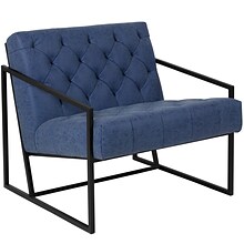 Flash Furniture Hercules Madison Series LeatherSoft Retro Tufted Lounge Chair, Blue (ZB8522BL)