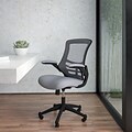 Flash Furniture Kelista Ergonomic Mesh Swivel Mid-Back Task Office Chair, Dark Gray (BLX5MDKGY)