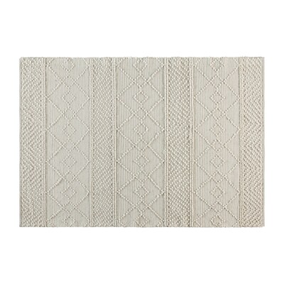 Flash Furniture Melissa Wool/Polyester/Cotton Blend 89 x 61 Rectangular Handwoven Rug, Ivory (CI20