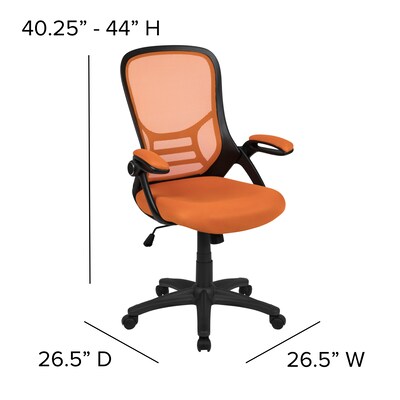 Flash Furniture Porter Ergonomic Mesh Swivel High Back Office Chair, Orange/Black (HL00161BKOR)
