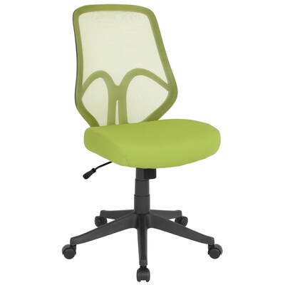 Flash Furniture Salerno Series Armless Ergonomic Mesh Swivel High Back Office Chair, Green (GOWY193A