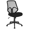 Flash Furniture Salerno Series Armless Ergonomic Mesh Swivel High Back Office Chair, Black (GOWY193A