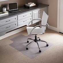 Flash Furniture Vinyl Carpet Chairmat With Lip, 36 x 48, Clear