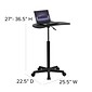 Flash Furniture 25" Laminate Laptop Desks Black (NANJN2792)