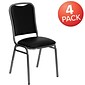 Flash Furniture HERCULES Series Vinyl Vein Frame Banquet Stack Chair, Black (4NG108SVBKVYL)
