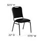 Flash Furniture HERCULES Series Vinyl Vein Frame Banquet Stack Chair, Black (4NG108SVBKVYL)