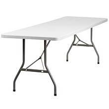 Flash Furniture Kathryn Folding Table, 96 x 30, Granite White (RB3096)