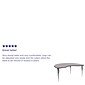 Flash Furniture Wren Kidney Activity Table, 48" x 72", Height Adjustable, Gray (XUA4872KIDGYHA)