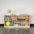 Flash Furniture 24H x 48L Wooden 5 Section School Classroom Storage Cabinet, Natural (MKSTRG006)