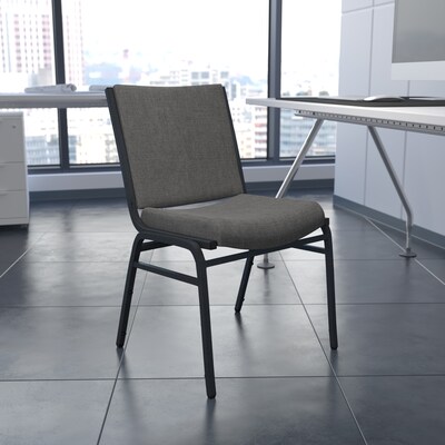Flash Furniture HERCULES Series Fabric Stack Chair, Gray (XU60153GY)