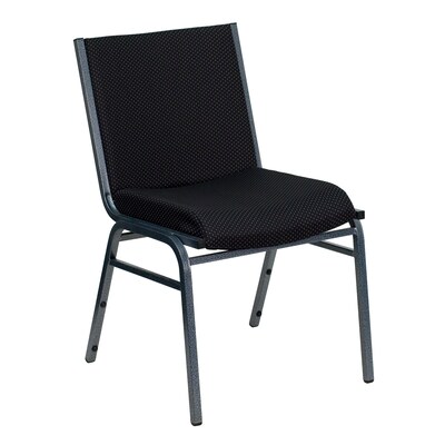Flash Furniture HERCULES Series Fabric Heavy Duty Stack Chair, Black Dot, 4 Pack (4XU60153BK)