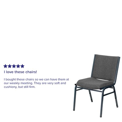 Flash Furniture HERCULES Series Fabric Stack Chair, Gray (XU60153GY)