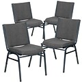 Flash Furniture HERCULES Series Fabric Heavy Duty Stack Chair, Gray, 4 Pack (4XU60153GY)