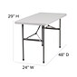 Flash Furniture Kathryn Folding Table, 48" x 24", Granite White (RB2448)