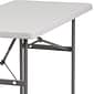 Flash Furniture Kathryn Folding Table, 48" x 24", Granite White (RB2448)