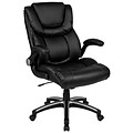 Flash Furniture Hansel LeatherSoft Swivel Executive Office Chair, Black (BT9896H)