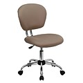 Flash Furniture Beverly Armless Ergonomic Mesh Swivel Mid-Back Padded Task Office Chair, Coffee Brown (H2376FCOF)