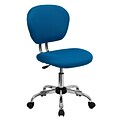 Flash Furniture Beverly Armless Ergonomic Mesh Swivel Mid-Back Padded Task Office Chair, Turquoise (H2376FTUR)