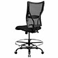 Flash Furniture HERCULES Fabric Drafting Big & Tall Chair, 400 lb. Capacity, Black (WL5029SYGD)