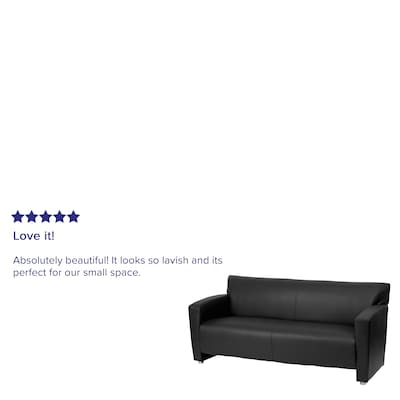Flash Furniture HERCULES Majesty Series 68.5" LeatherSoft Sofa, Black (2223BK)