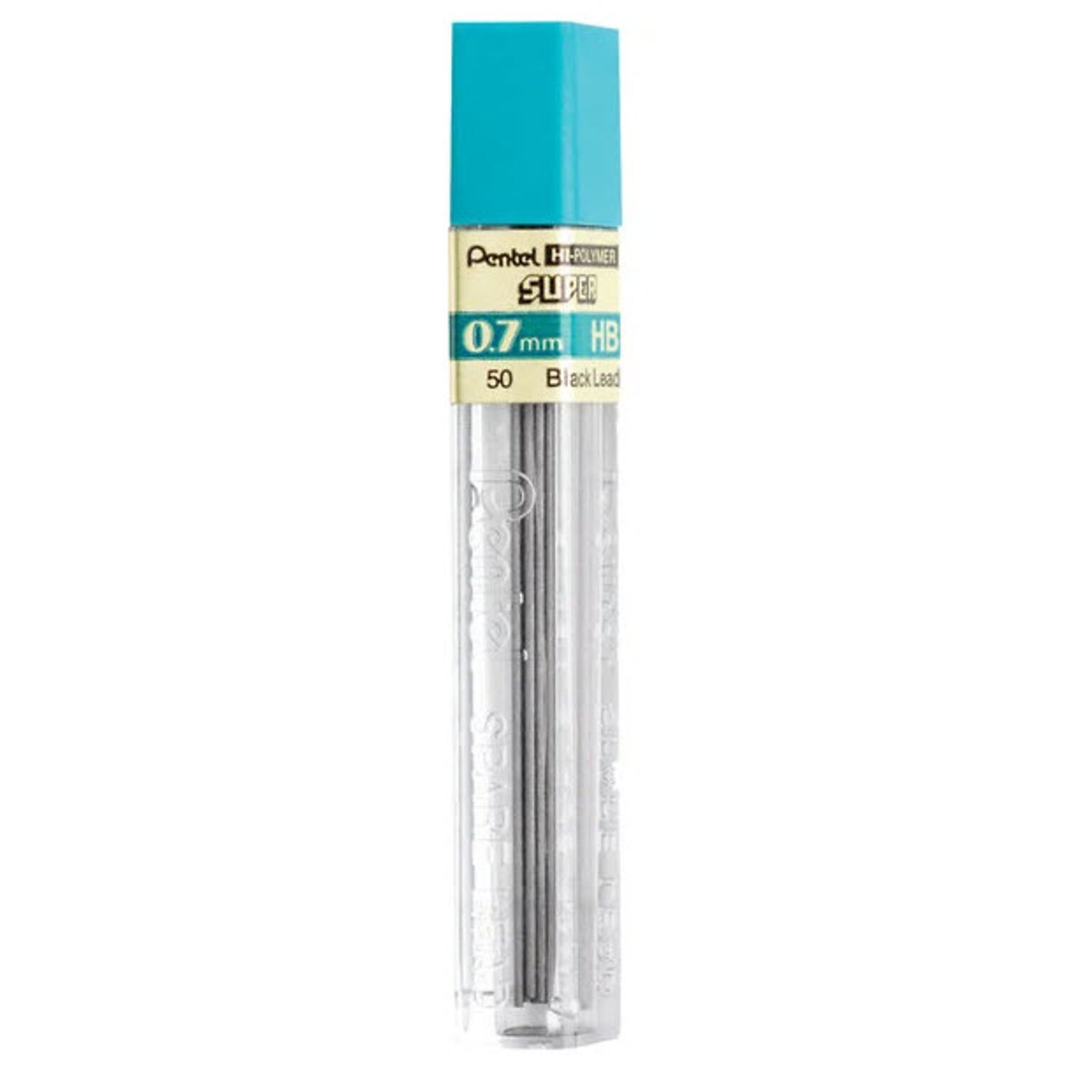 Pentel Super Hi-Polymer Lead Refill, 0.7mm, 12/Leads (50-H)