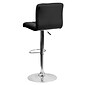 Flash Furniture Contemporary Vinyl Adjustable Height Barstool with Back, Black, 2-Pieces (2DS810MODBKGG)