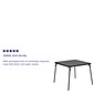 Flash Furniture Madelyn Folding Table, 33.5" x 33.5", Black (JB2)