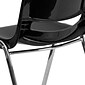 Flash Furniture HERCULES Series Plastic Shell Stack Chair, Black/Chrome (RUT18BKCHR)