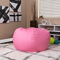 Flash Furniture Cotton Twill Bean Bag Chair, Light Pink (DGBEANLGSLDPK)