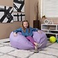 Flash Furniture Cotton Twill Oversized Dot Bean Bag Chair, Lavender