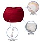 Flash Furniture Cotton Twill Bean Bag Chair, Red (DGBEANSMSLDRD)