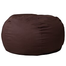 Flash Furniture Cotton Twill Bean Bag Chair, Brown (DGBEANLGSLDBN)