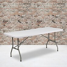 Flash Furniture Elon Folding Table, 72 x 30, Granite White (DADYCZ183BGW)