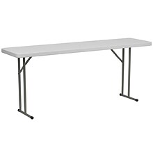 Flash Furniture Elon Folding Table, 72 x 18, Granite White (DADYCZ180GW)