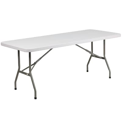 Flash Furniture Elon Folding Table, 72 x 30, Granite White (DADYCZ183BGW)